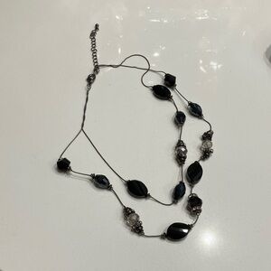 Fashion Jewelry Black and Silver Necklace